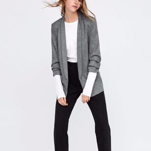 Zara Woman Blazer with Pleated Sleeves Size Small